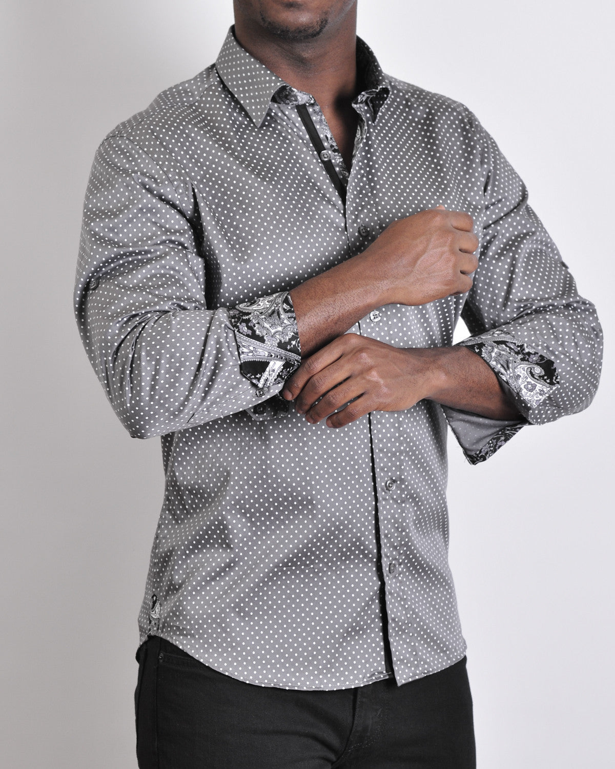 gunmetal grey dress shirt MILES | Gunmetal | Button Down for Shorter Men
